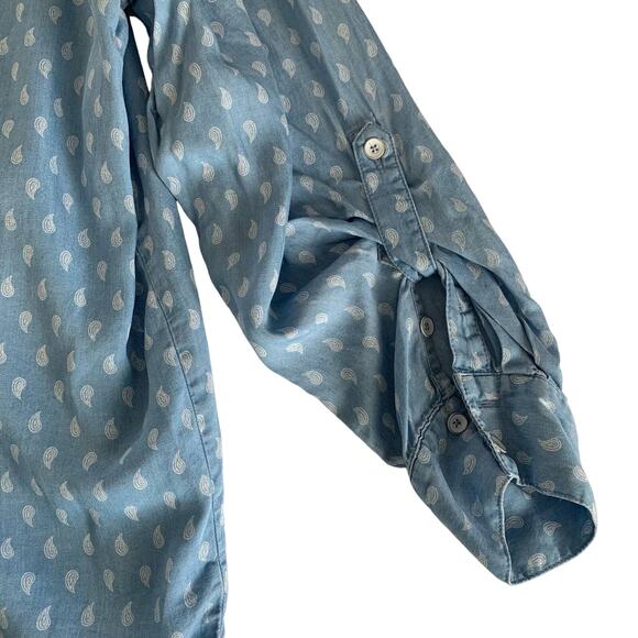 Via Penny Lane Reworked Apparel | The Beatles Graphic Chambray Button Down Shirt - Picture 7 of 10